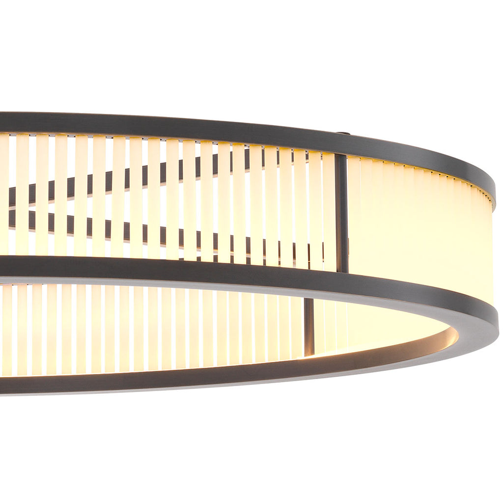Eichholtz Thibaud Large LED Pendant Light in Bronze with Frosted Glass