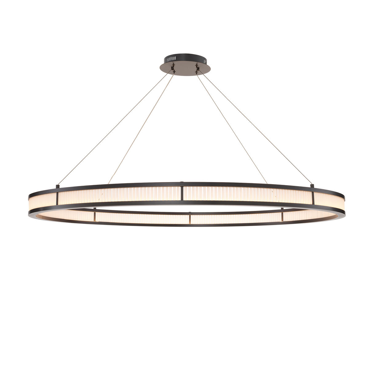Eichholtz Damien Extra Large Pendant Light in Bronze with Frosted Glass