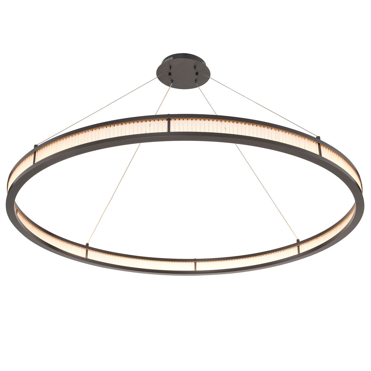 Eichholtz Damien Extra Large Pendant Light in Bronze with Frosted Glass