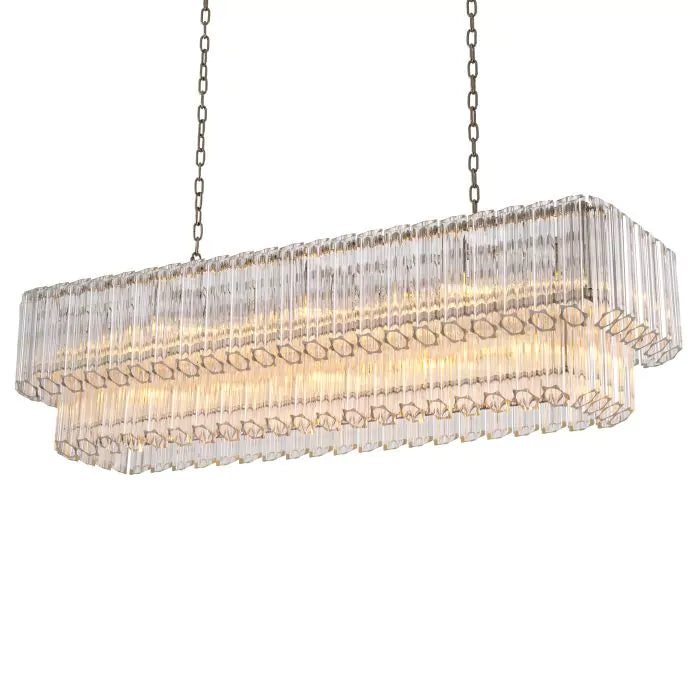 Eichholtz Vittoria Rectangular Chandelier in Nickel Finish