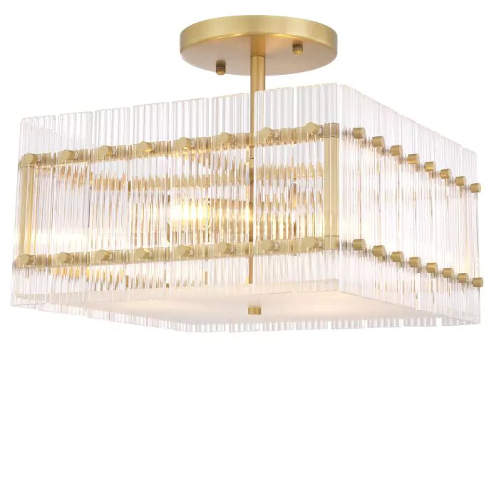 Eichholtz Ruby Square Ceiling Light in Antique Brass Finish