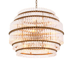 Eichholtz Scottsdale 14 Light Pendant Light in Antique Brass with Clear Glass Tubes