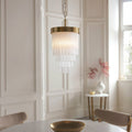 Endon Anistoria Pendant Light Brushed Aged Brass and Clear Glass Shade