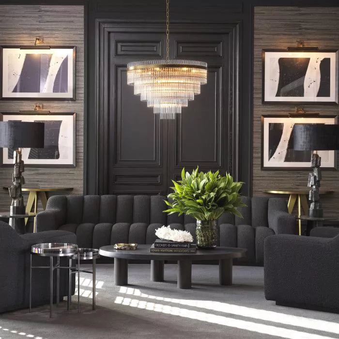 Eichholtz East Single Chandelier in Antique Brass Finish