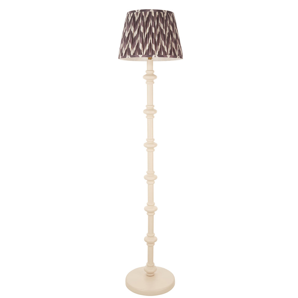 Endon Carnaby & Zigzag 35cm Floor Lamp Satin Almond White Paint