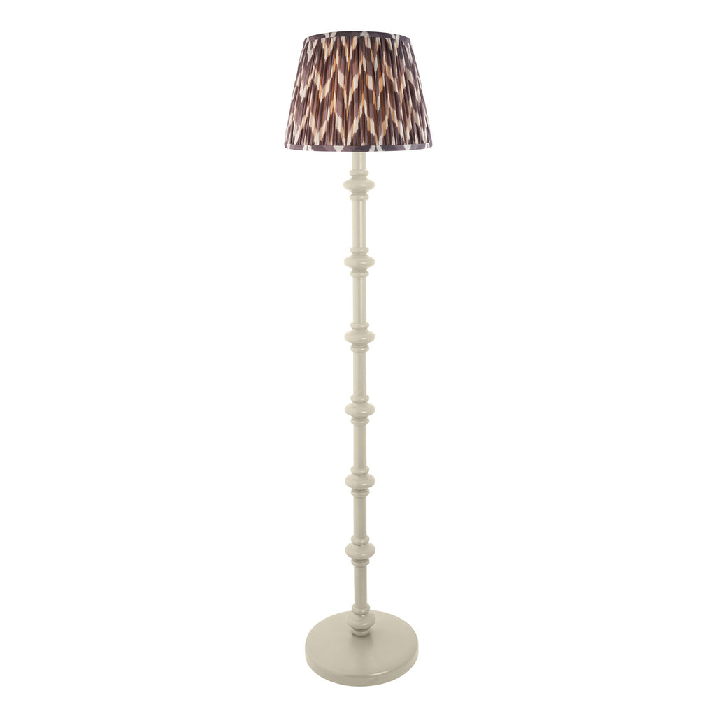 Endon Carnaby & Zigzag 35cm Floor Lamp Satin Almond White Paint