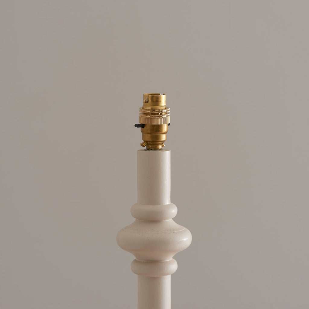 Endon Carnaby & Zigzag 35cm Floor Lamp Satin Almond White Paint
