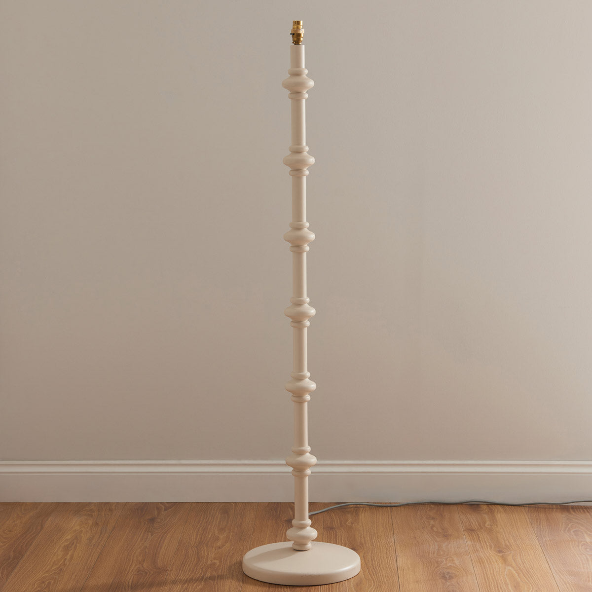 Endon Carnaby & Zigzag 35cm Floor Lamp Satin Almond White Paint