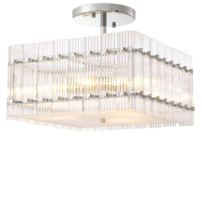 Eichholtz Ruby Square Ceiling Light in Nickel Finish
