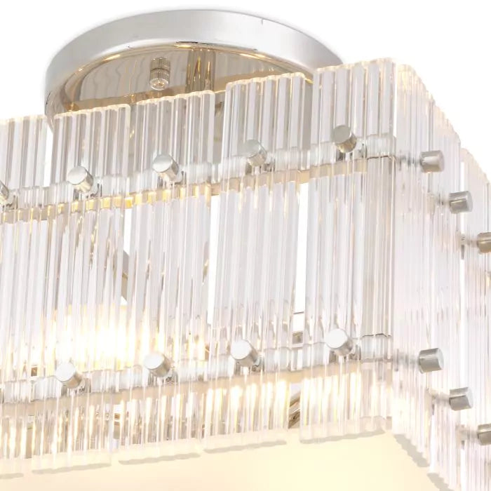 Eichholtz Ruby Square Ceiling Light in Nickel Finish