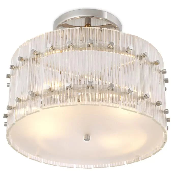 Eichholtz Ruby Round Ceiling Light in Nickel Finish