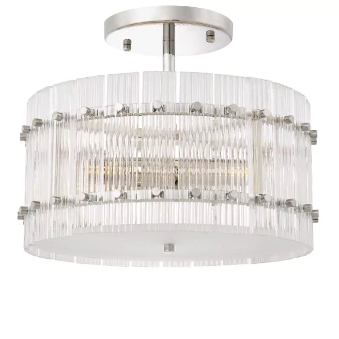 Eichholtz Ruby Round Ceiling Light in Nickel Finish