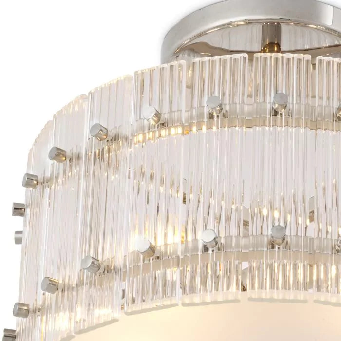 Eichholtz Ruby Round Ceiling Light in Nickel Finish