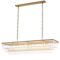 Eichholtz East Rectangular Chandelier in Antique Brass Finish