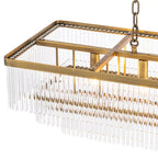 Eichholtz East Rectangular Chandelier in Antique Brass Finish