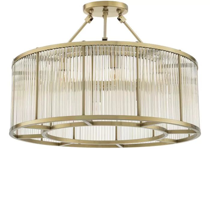 Eichholtz Bernardi Large Ceiling Light in Antique Brass Finish