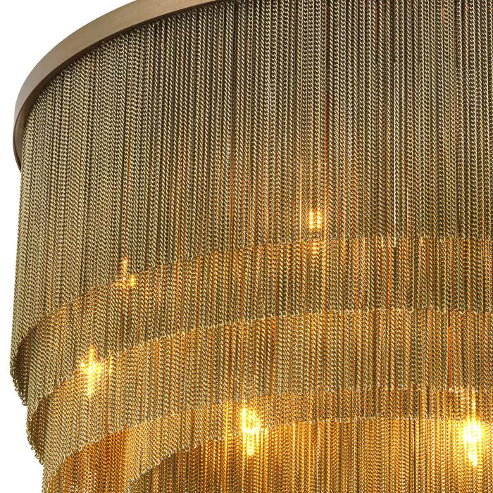 Eichholtz Tissot Small Chandelier in Antique Brass Finish