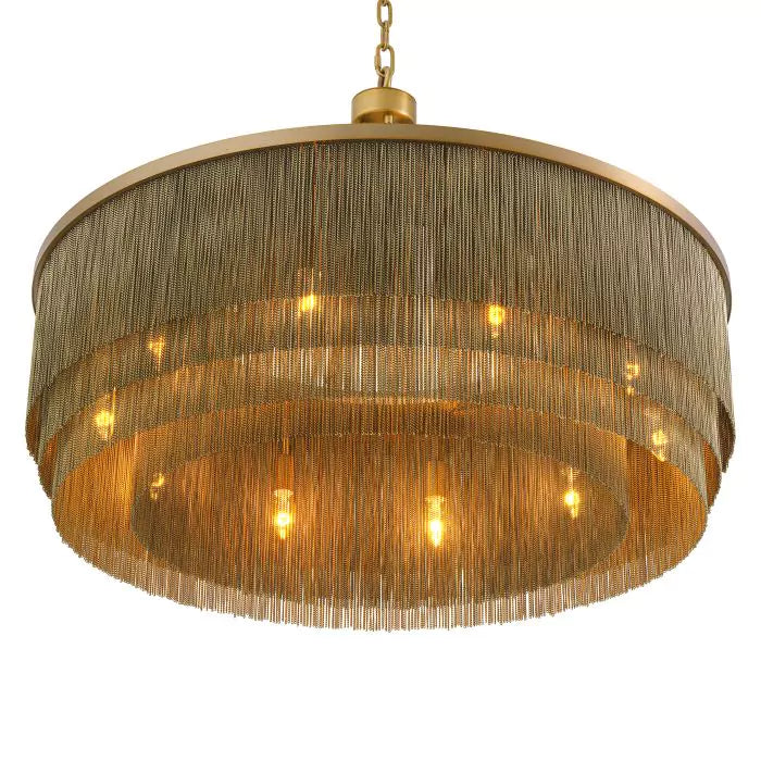 Eichholtz Tissot Large Chandelier in Antique Brass Finish