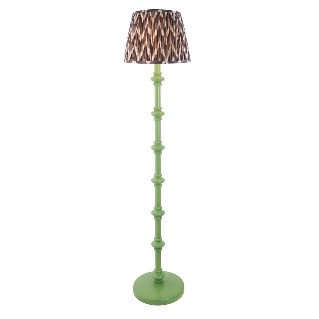 Endon Carnaby & Zigzag 35cm Floor Lamp Satin Cotswold Green Paint