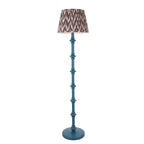 Endon Carnaby & Zigzag 35cm Floor Lamp Satin Marlin Blue Paint