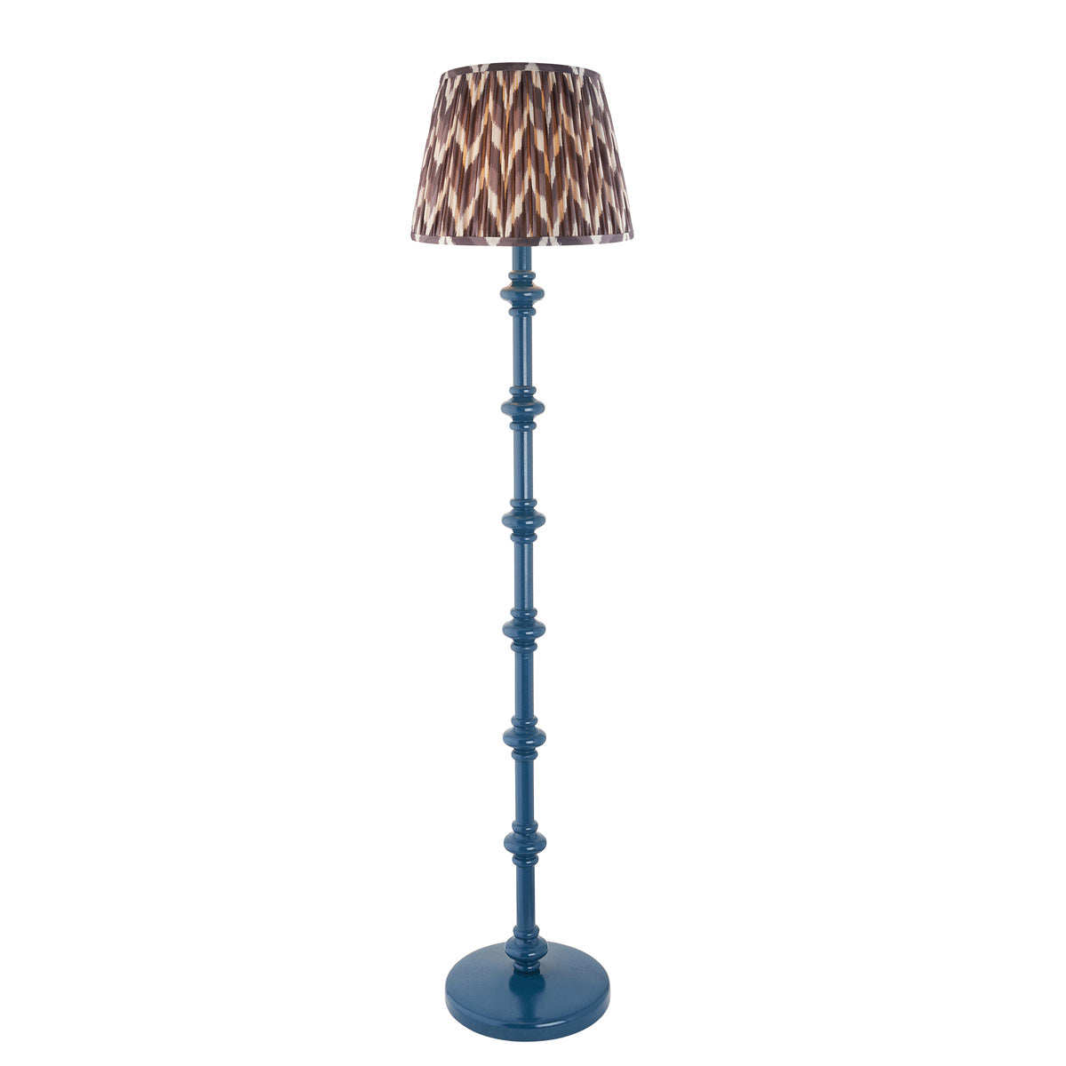 Endon Carnaby & Zigzag 35cm Floor Lamp Satin Marlin Blue Paint
