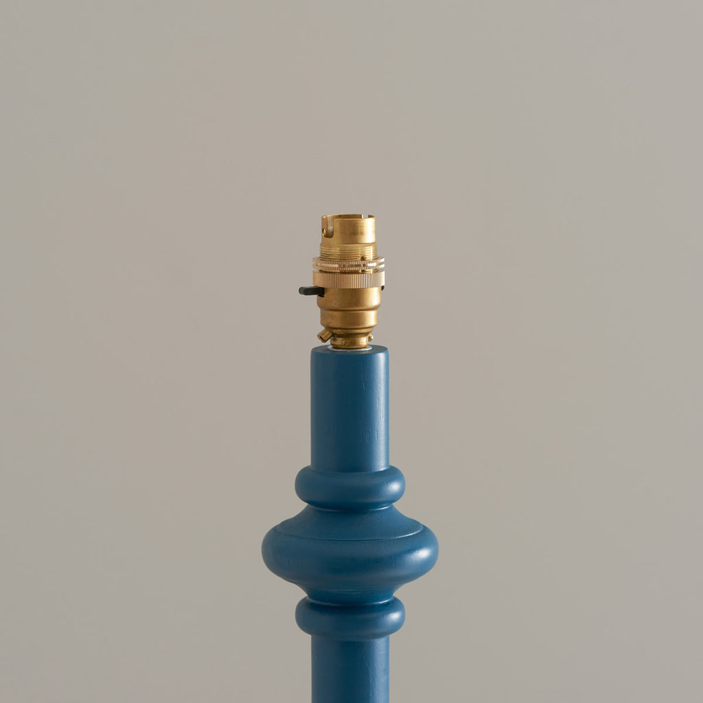 Endon Carnaby & Zigzag 35cm Floor Lamp Satin Marlin Blue Paint