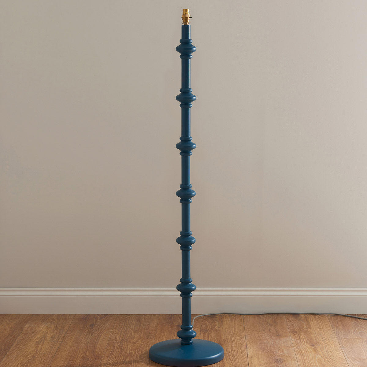 Endon Carnaby & Zigzag 35cm Floor Lamp Satin Marlin Blue Paint
