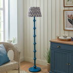 Endon Carnaby & Zigzag 35cm Floor Lamp Satin Marlin Blue Paint