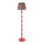 Endon Carnaby & Zigzag 35cm Floor Lamp Satin Pink Clay Paint