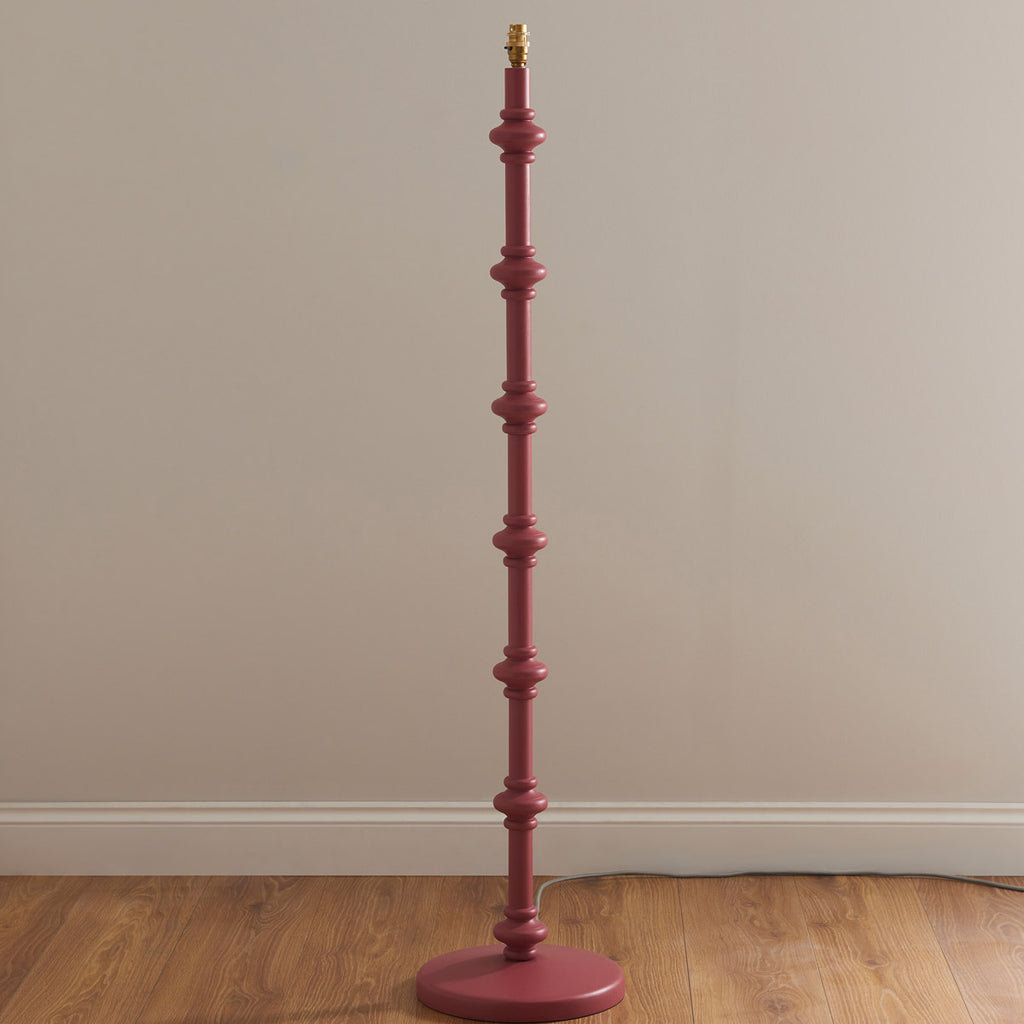 Endon Carnaby & Zigzag 35cm Floor Lamp Satin Pink Clay Paint