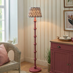 Endon Carnaby & Zigzag 35cm Floor Lamp Satin Pink Clay Paint