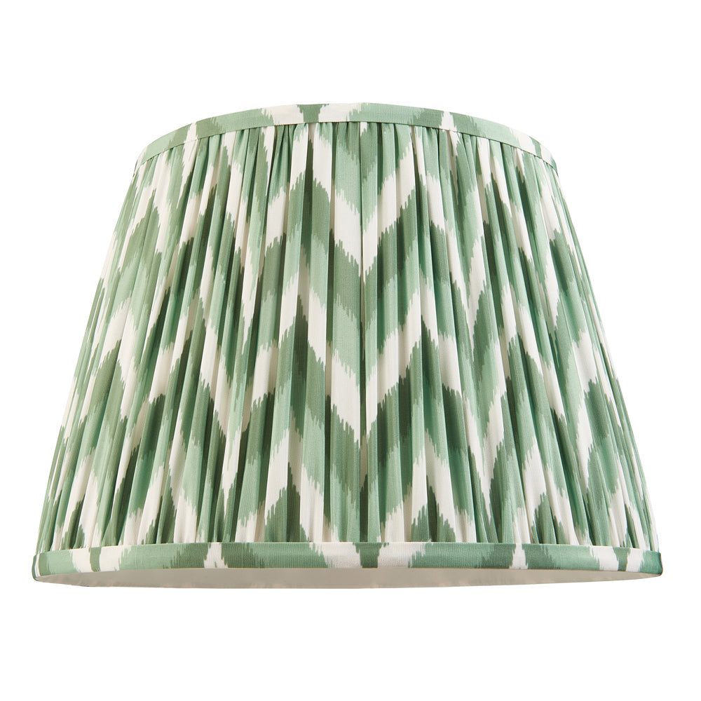 Endon Carnaby & Zigzag 35cm Floor Lamp Satin Pink Clay Paint with Cotswold Green Shade