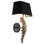 Eichholtz Beau Site Wall Lamp in Vintage Brass Finish with Black Shade