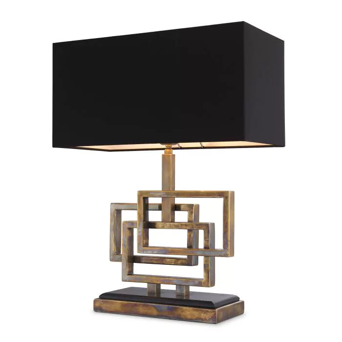 Eichholtz Windolf Table Lamp in Vintage Brass Finish with Shade