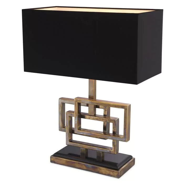 Eichholtz Windolf Table Lamp in Vintage Brass Finish with Shade