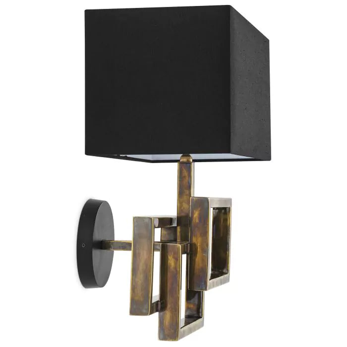 Eichholtz Windolf Wall Lamp in Vintage Brass Finish with Shade