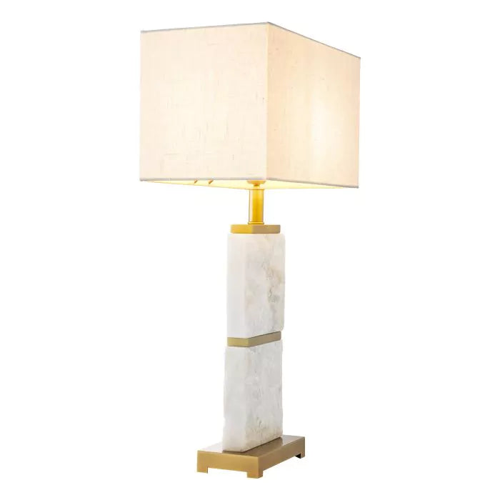 Eichholtz Newton Large Table Lamp in Antique Brass Finish with Shade