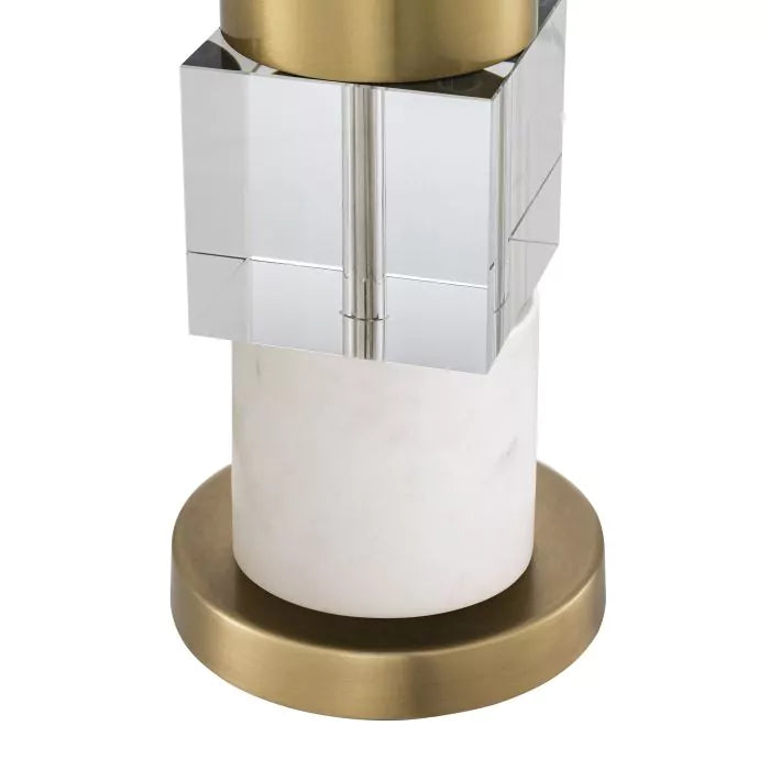 Eichholtz Cullingham Table Lamp in White Marble with Shade