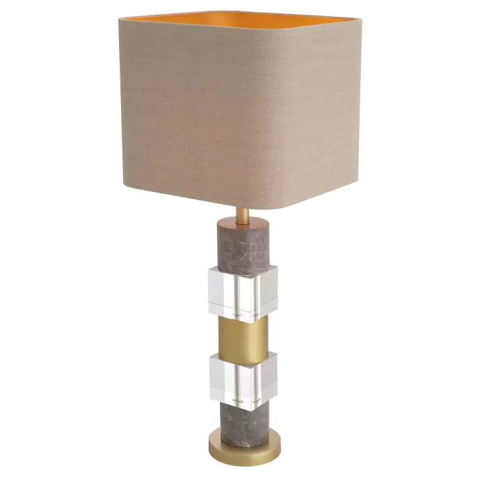 Eichholtz Cullingham Table Lamp in Grey Marble with Shade