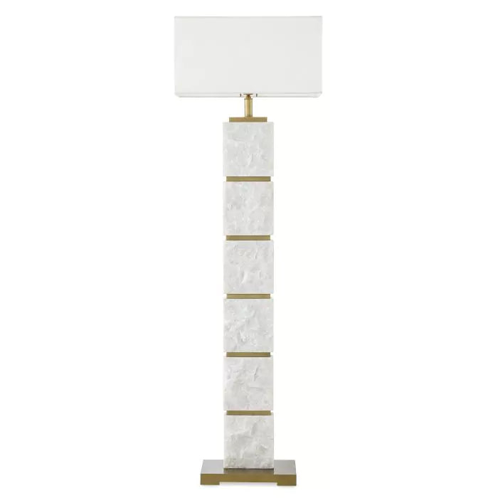 Eichholtz Newton Floor Lamp in Antique Brass Finish with Shade