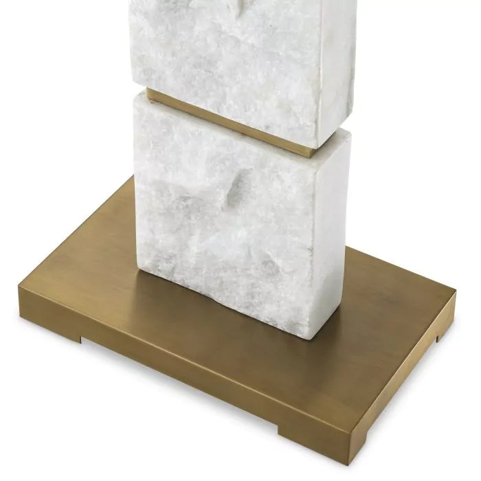Eichholtz Newton Floor Lamp in Antique Brass Finish with Shade