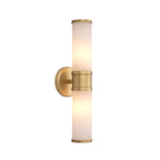 Eichholtz Claridges Double Wall Light in Antique Brass Finish with Alabaster Shade