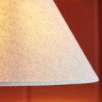 Endon Knole Wall Light in Matt Black and Natural Faux Linen Shade