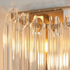 Endon Valentina Wall Light in Brushed Aged Brass and Clear Glass Shade