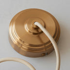 Endon Eltham Pendant Light Brushed Aged Brass and Natural Braided Flex