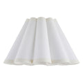 Endon Ayla 22cm Scalloped Lamp Shade in Vintage White Cotton