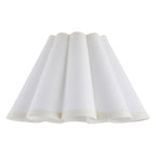 Endon Ayla 22cm Scalloped Lamp Shade in Vintage White Cotton