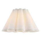 Endon Ayla 22cm Scalloped Lamp Shade in Vintage White Cotton