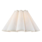 Endon Ayla 31cm Scalloped Lamp Shade in Vintage White Cotton