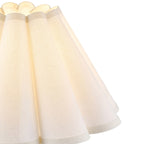 Endon Ayla 31cm Scalloped Lamp Shade in Vintage White Cotton